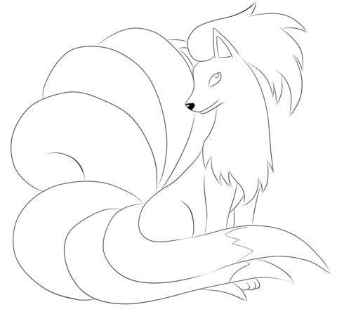 Ninetales  Coloring Page